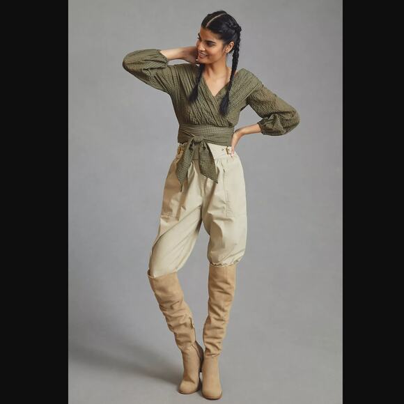 Anthropologie Maeve Deep V-Neck Blouse - New - Size 14 - Picture 1 of 6